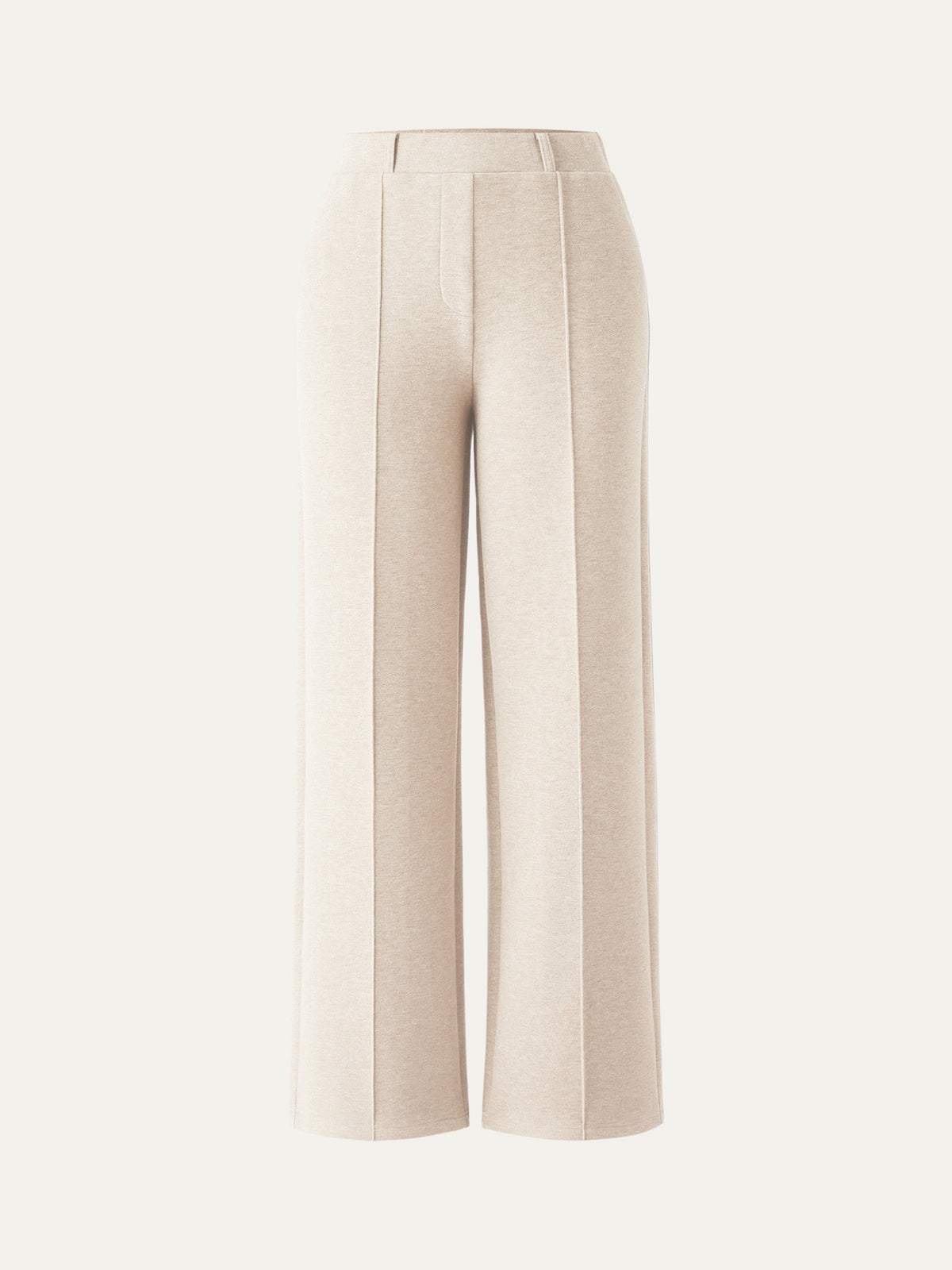 Pull-on Broek met Hoge Taille en Rechte Pijp