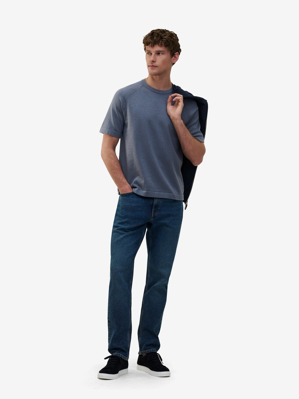 Ukiyo Cotton-Silk Knit – Flintstone Blue - Roviane
