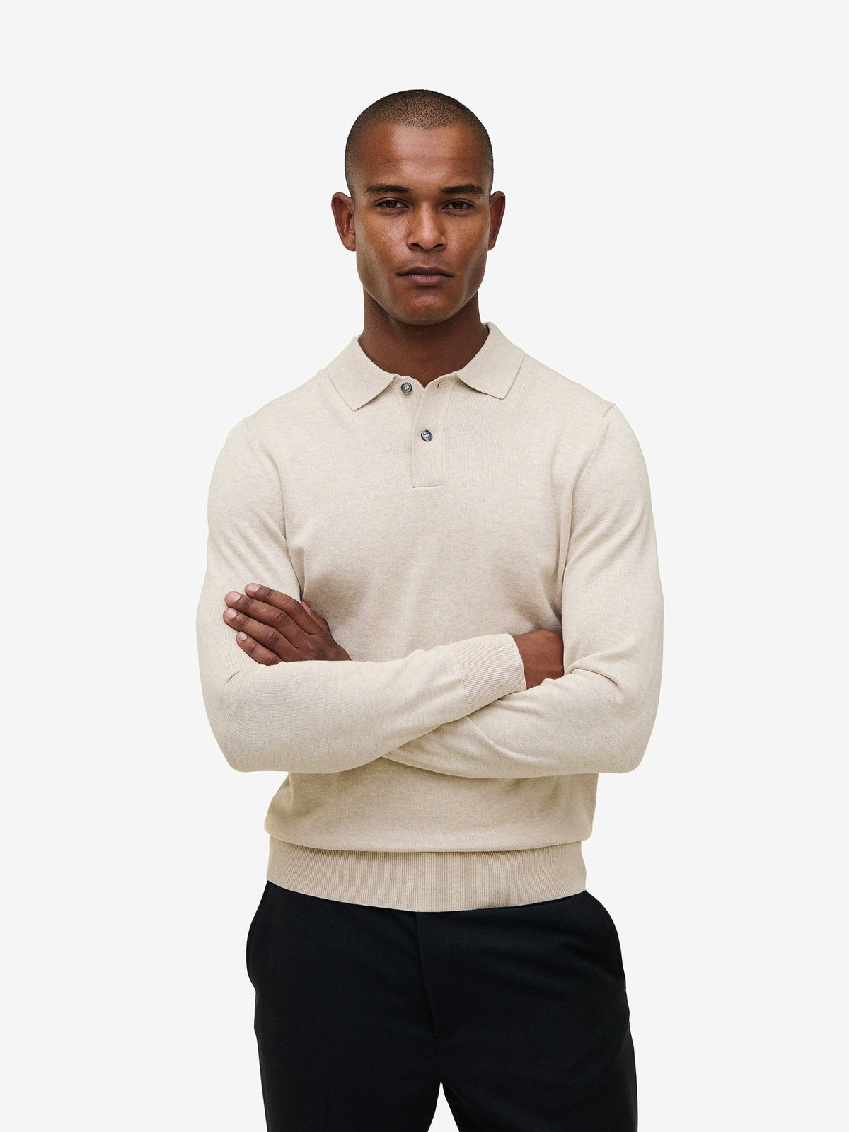 Harvey Cotton-Silk Knit – Moonbeam Sand - Roviane