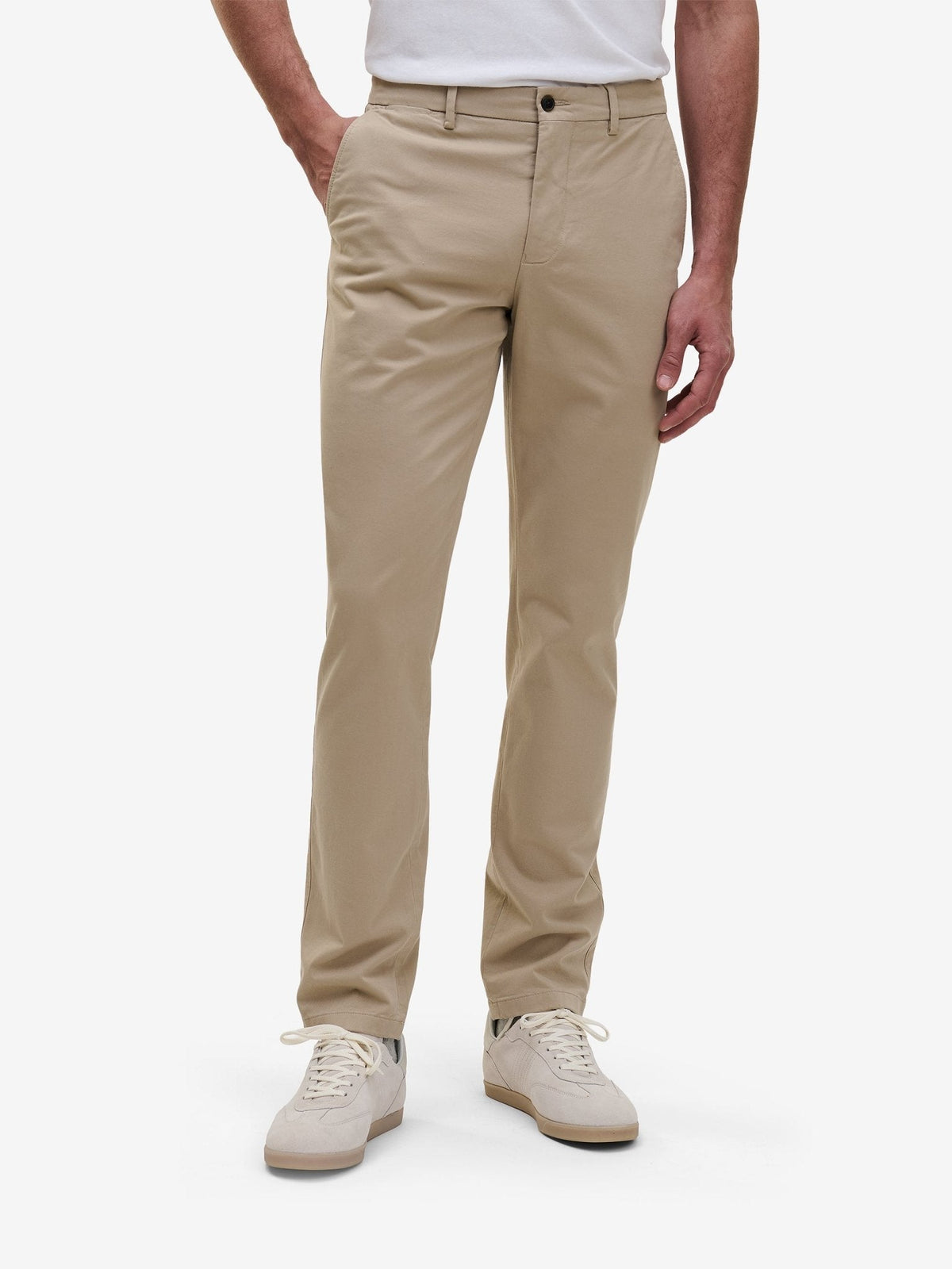 Diego Slim Tapered Chinos – Taupe - Roviane
