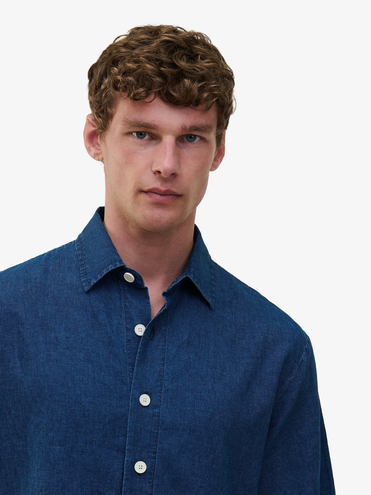 Durban Cotton-Linen Shirt – Blue - Roviane