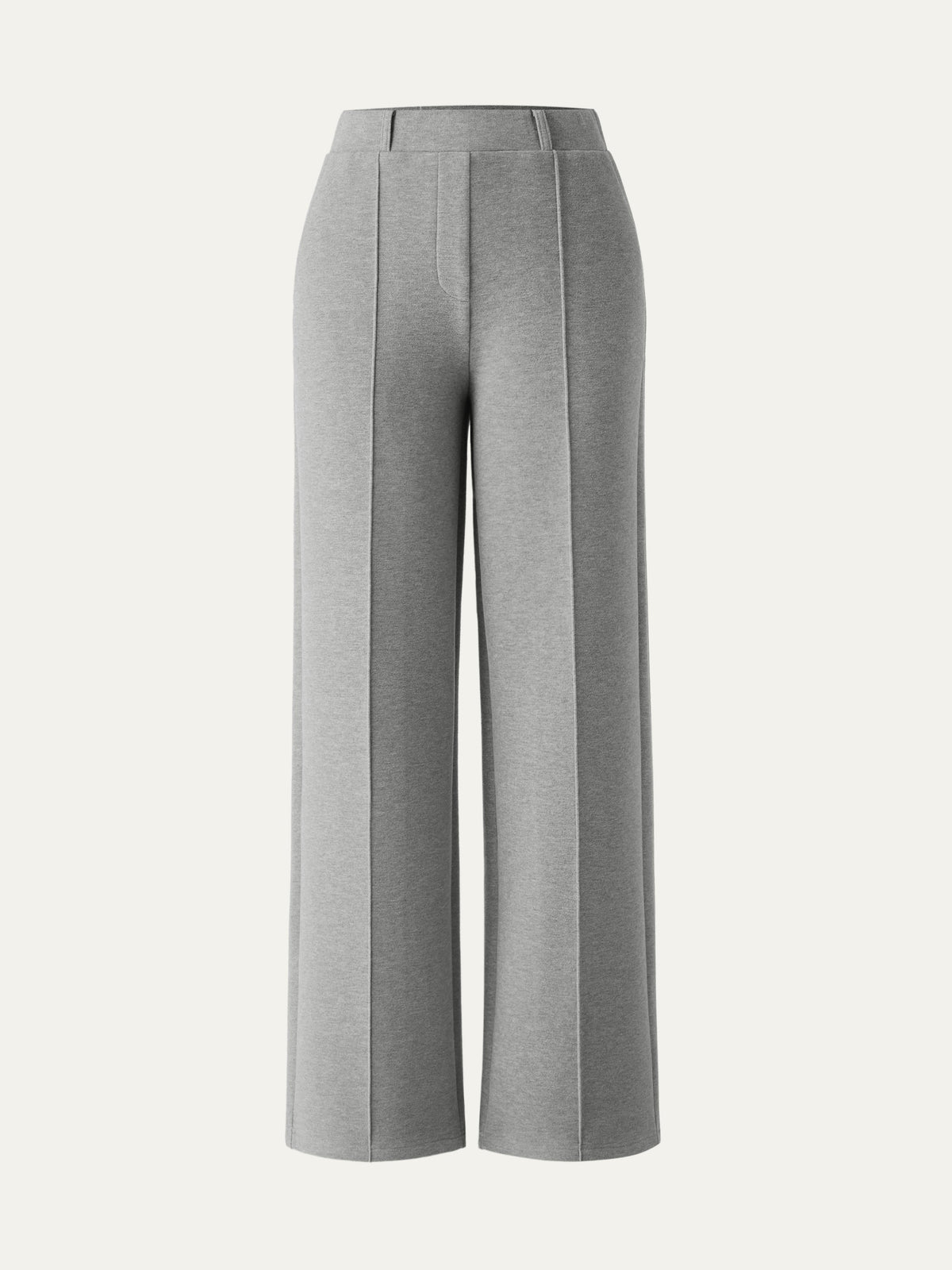 Pull-on Broek met Hoge Taille en Rechte Pijp