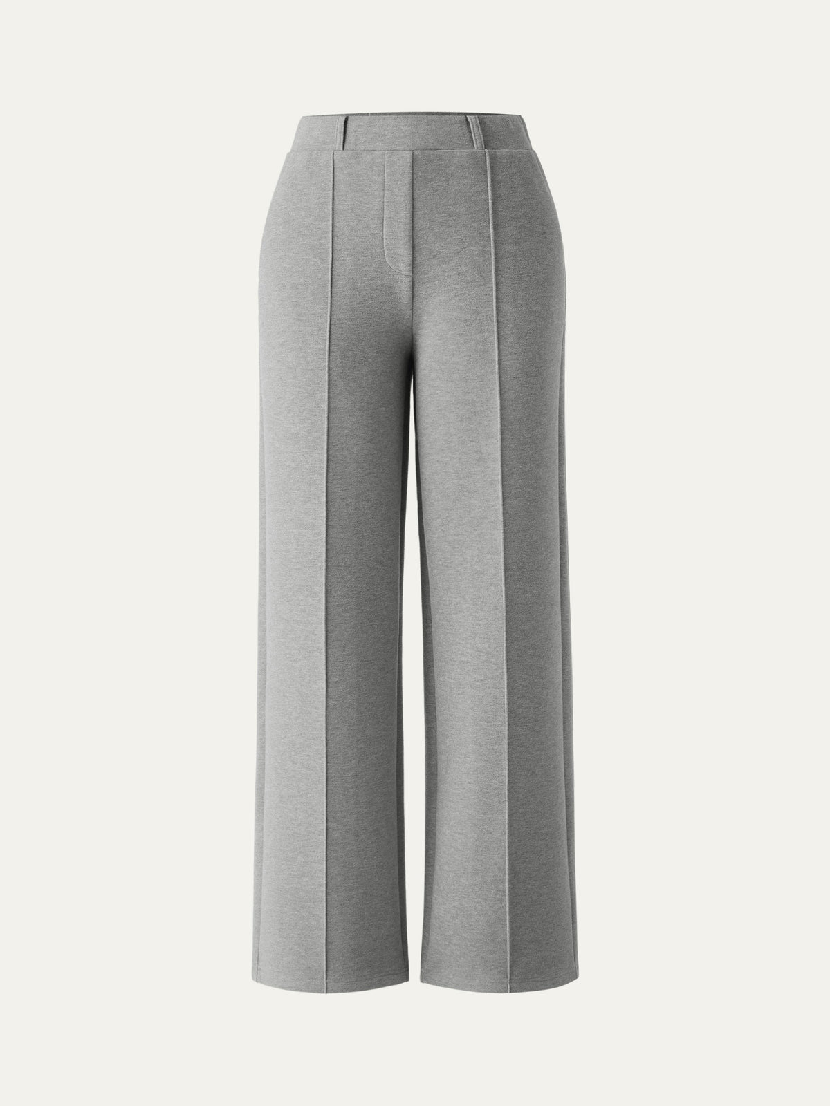 Pull-on Broek met Hoge Taille en Rechte Pijp