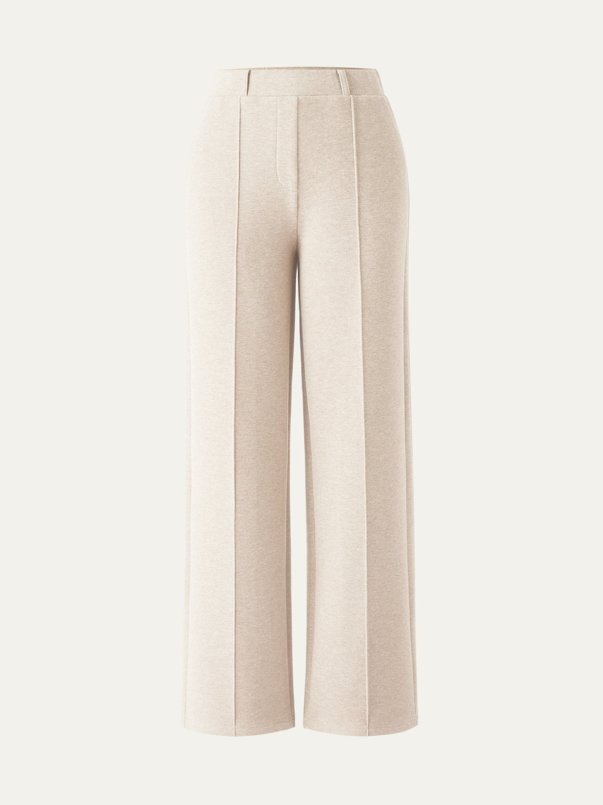 Pull-on Broek met Hoge Taille en Rechte Pijp