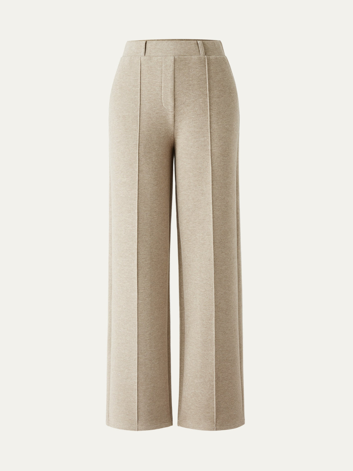 Pull-on Broek met Hoge Taille en Rechte Pijp