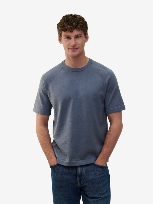 Ukiyo Cotton-Silk Knit – Flintstone Blue - Roviane