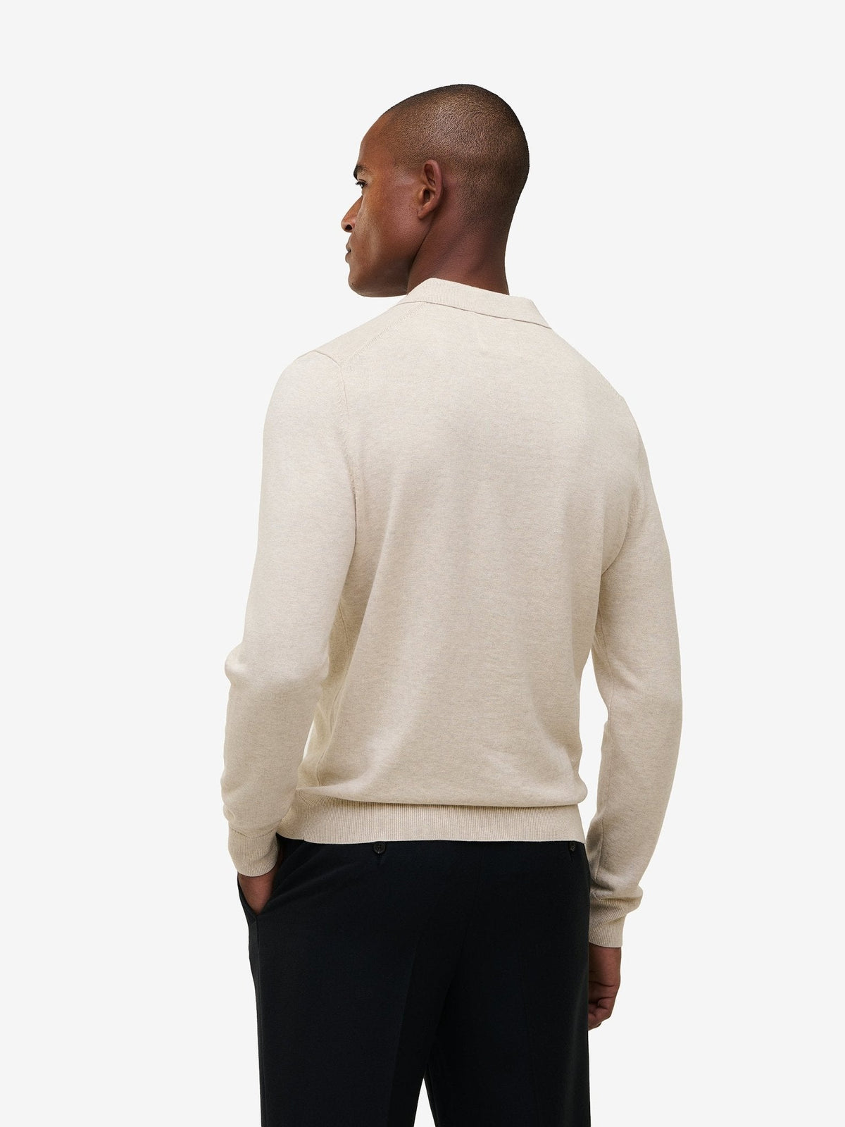 Harvey Cotton-Silk Knit – Moonbeam Sand - Roviane