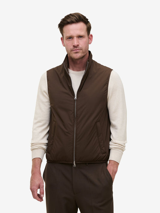 Scott Water-Repellent Vest – Dark Brown - Roviane