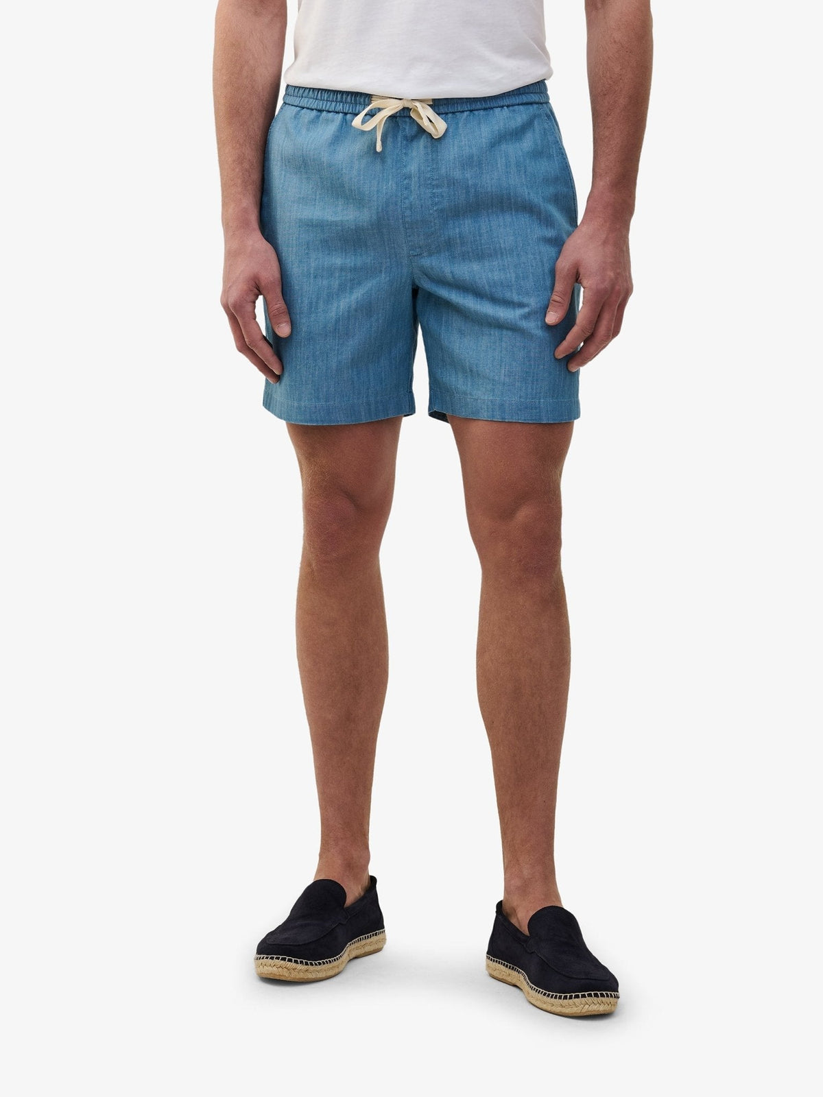 Breeze Chambray Shorts – Mid Blue - Roviane