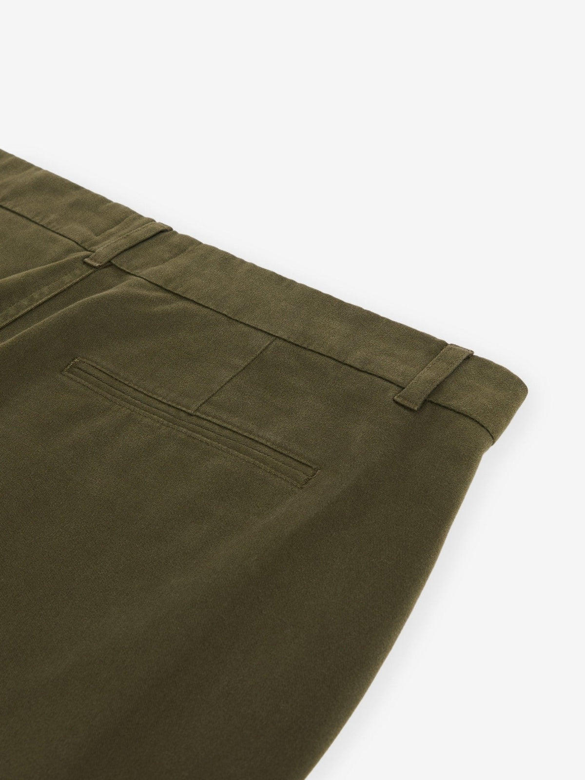 Melville Cotton-Stretch Trousers – Dark Olive - Roviane