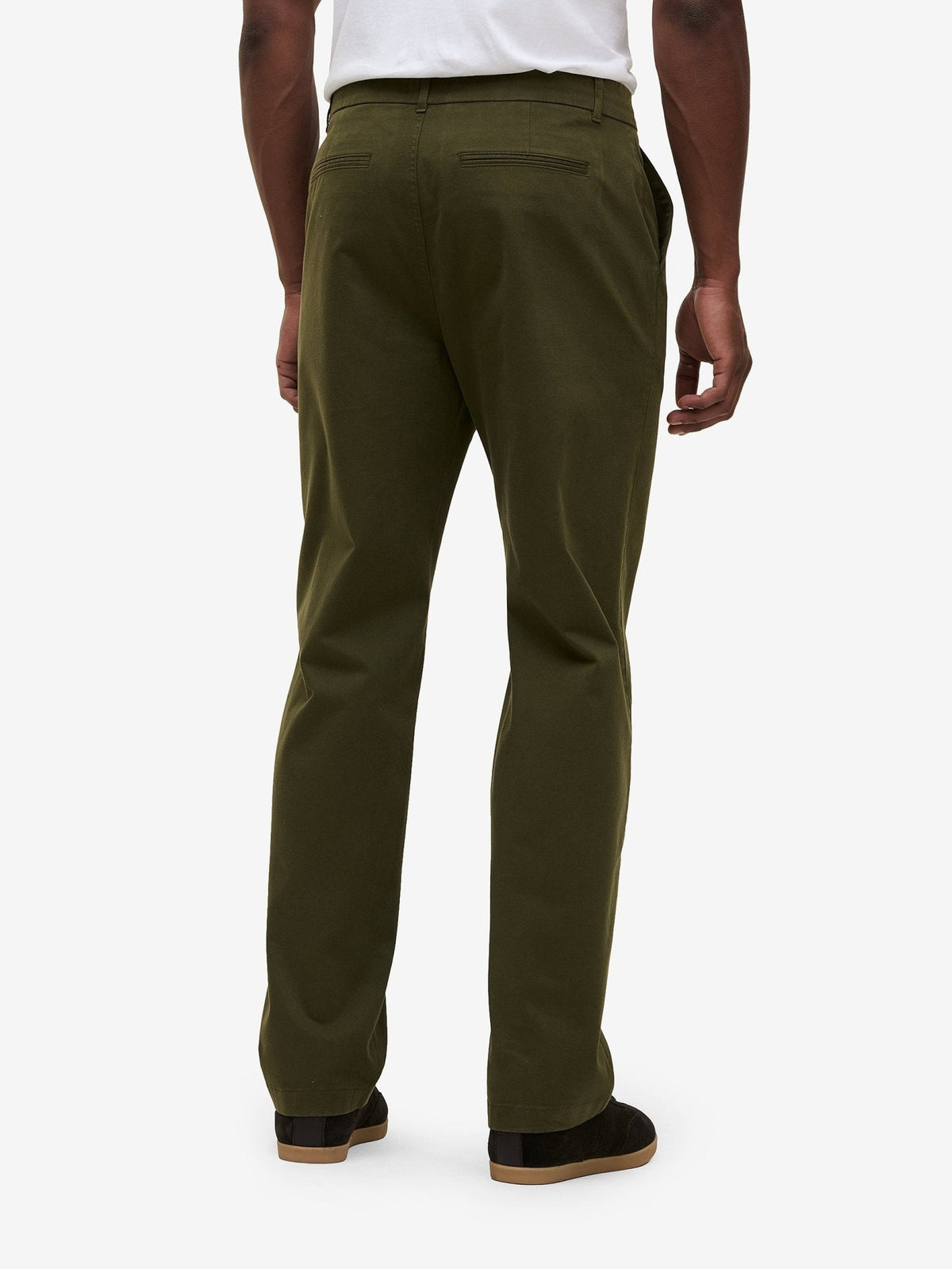 Melville Cotton-Stretch Trousers – Dark Olive - Roviane