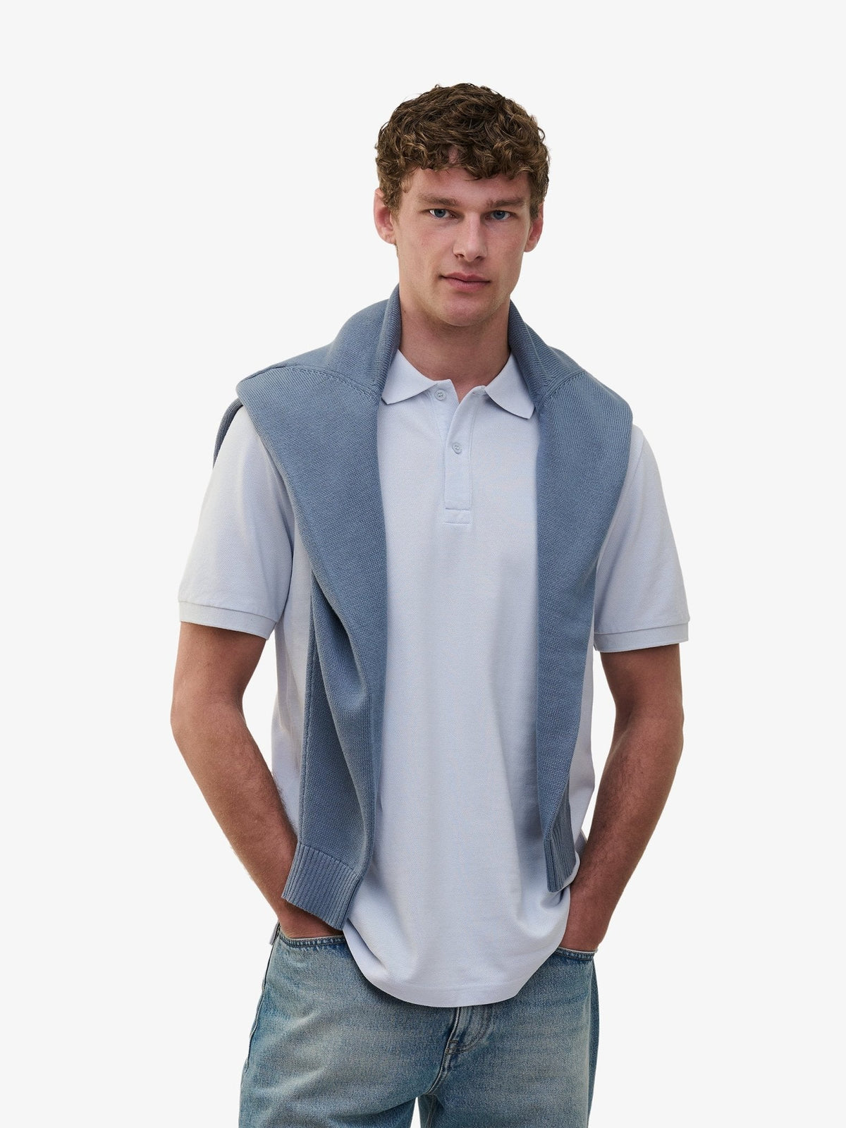 Lewis Piqué Polo – Arctic Ice Blue - Roviane