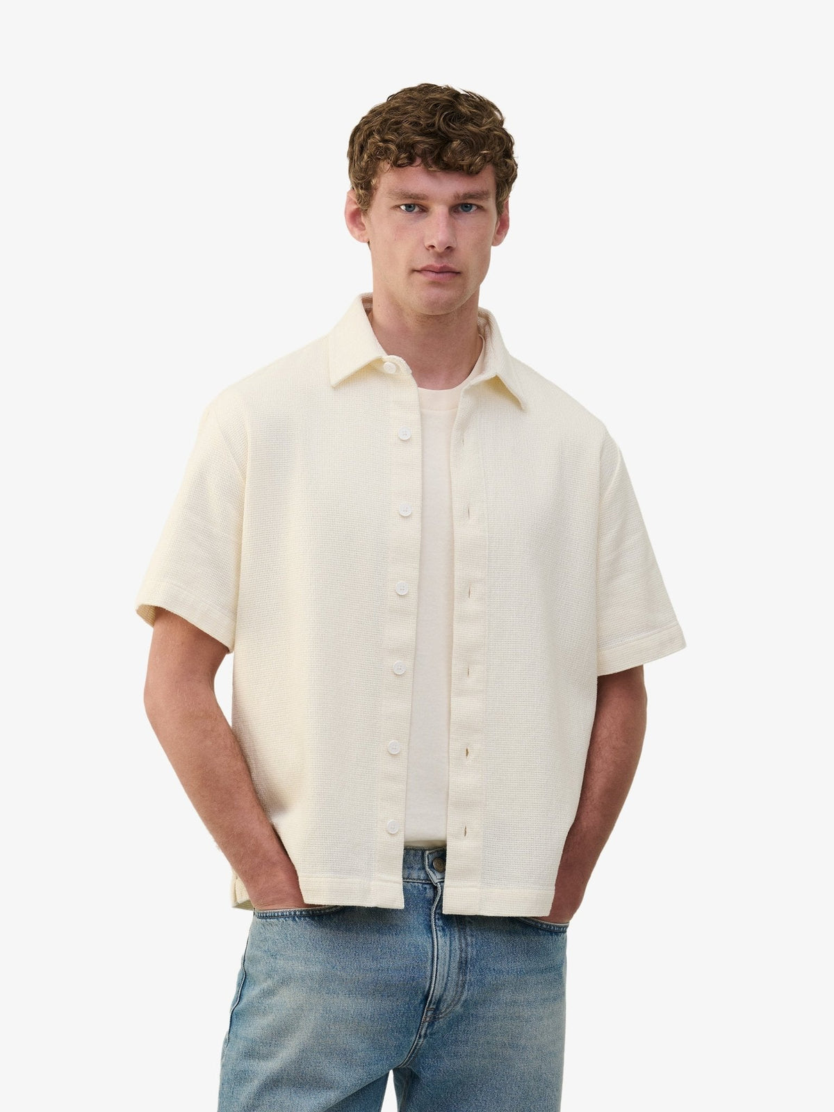 Durban Openwork Cotton Shirt – Off White - Roviane