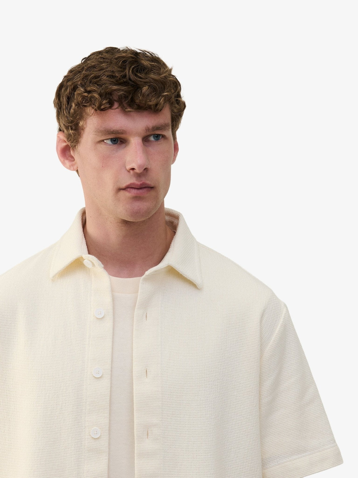 Durban Openwork Cotton Shirt – Off White - Roviane
