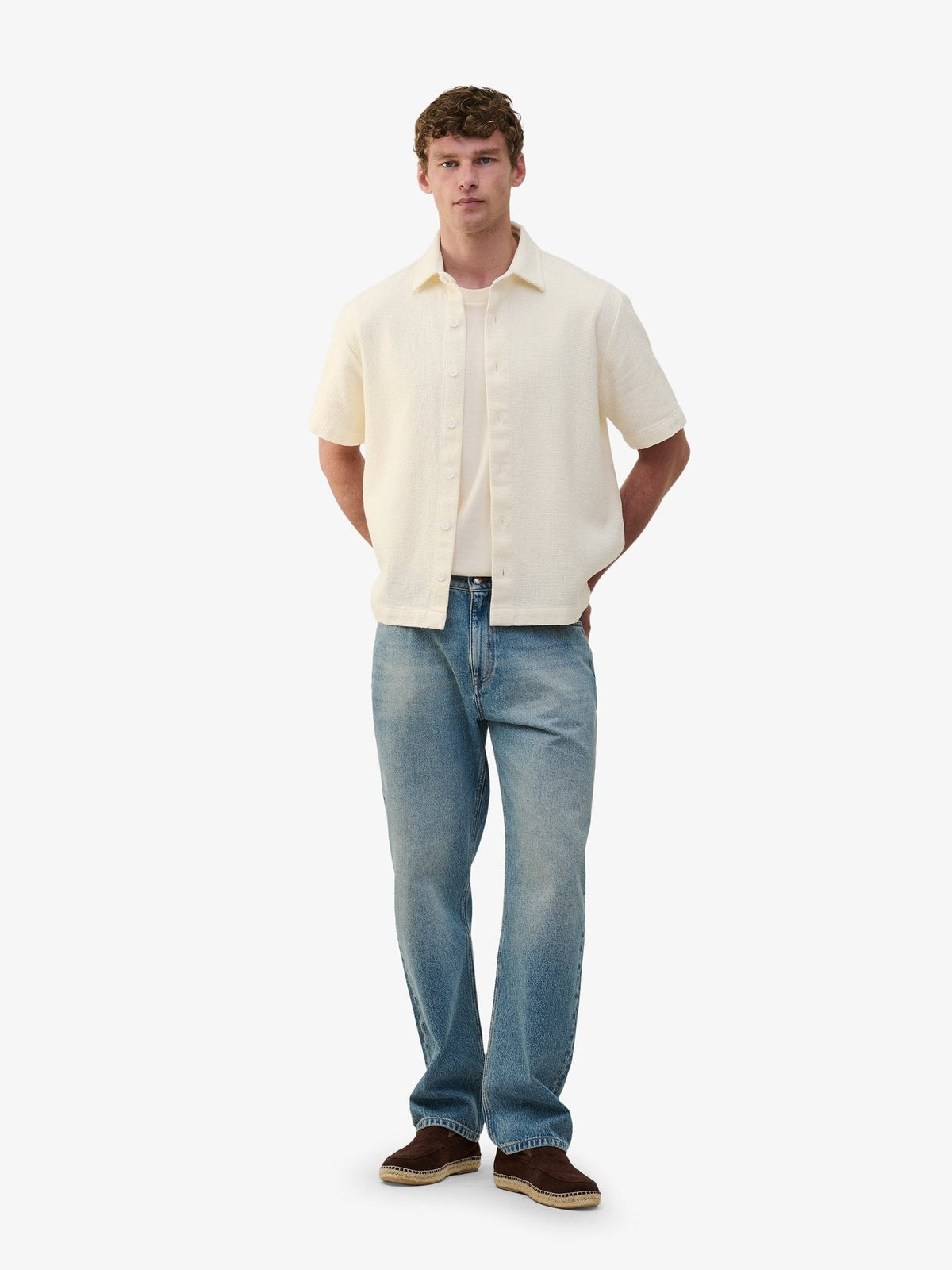 Durban Openwork Cotton Shirt – Off White - Roviane
