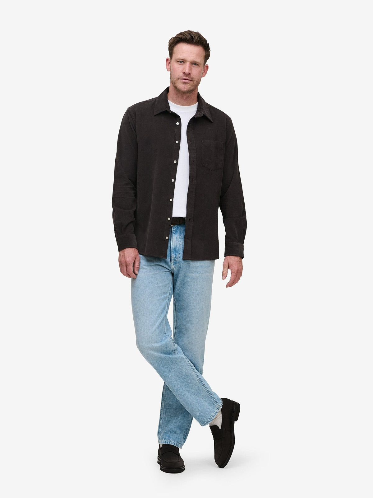 Brookvale Corduroy Shirt – Dark Brown - Roviane