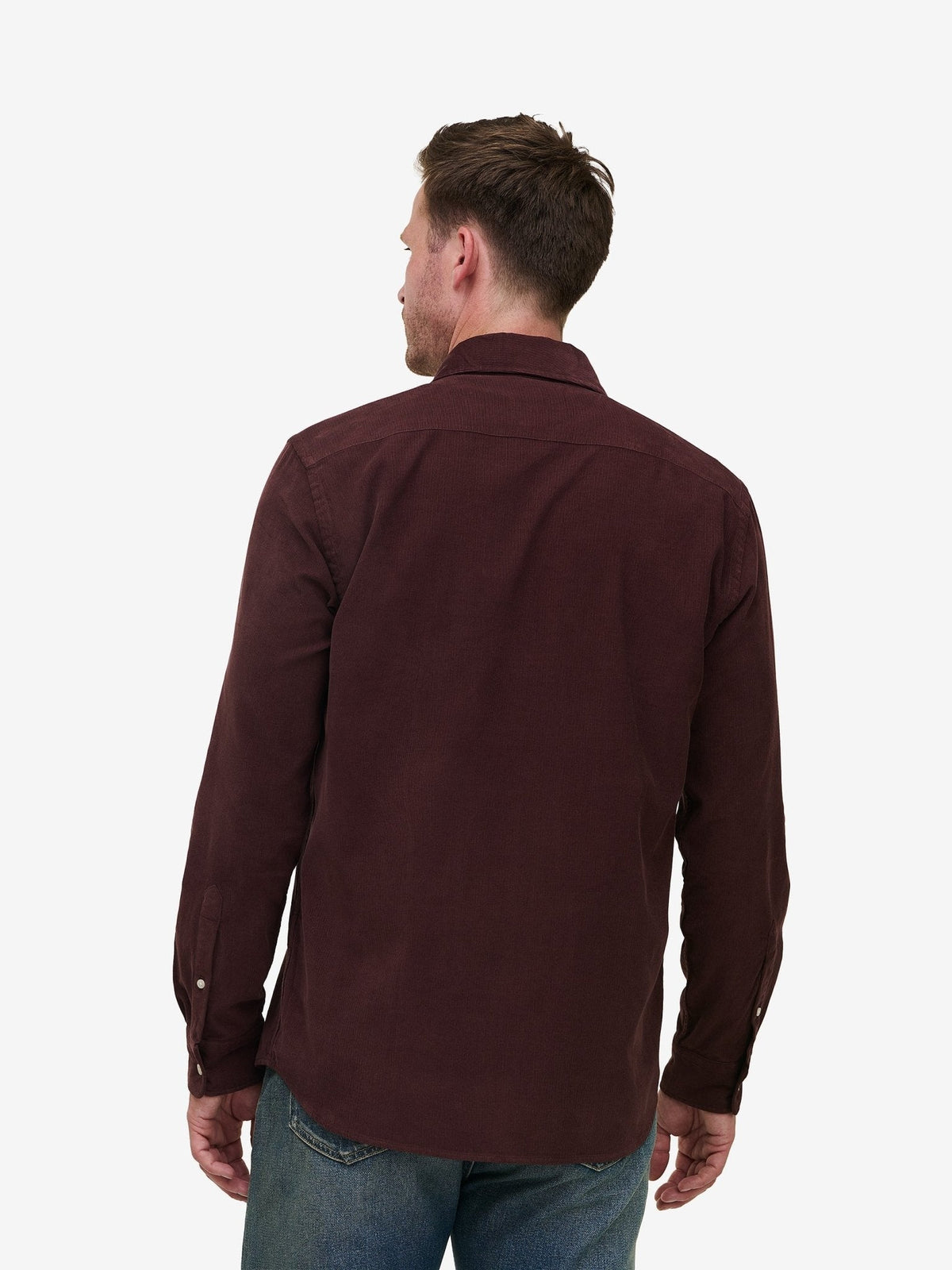 Brookvale Corduroy Shirt – Dark Mauve - Roviane