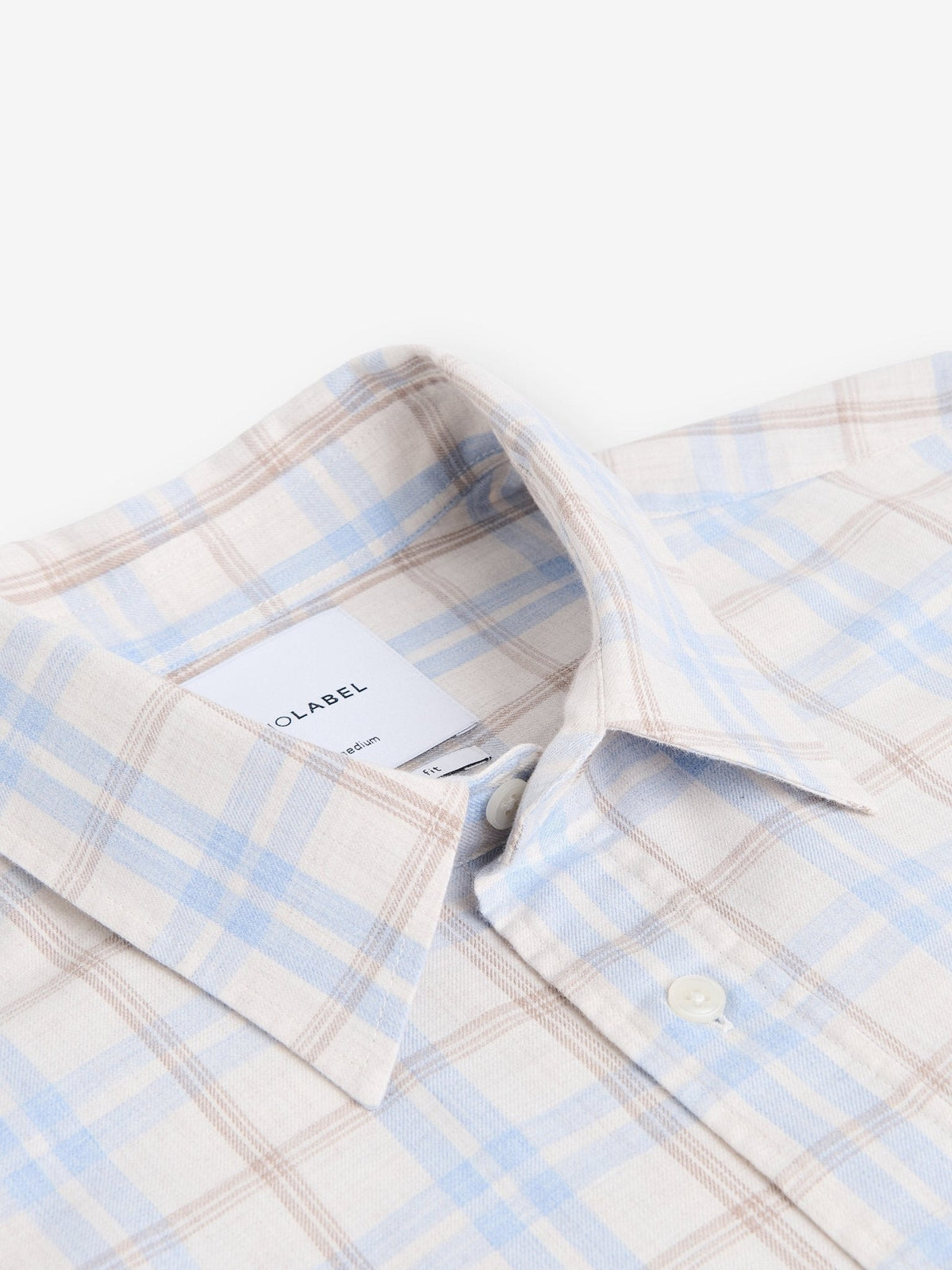 Brookvale Cotton Check Shirt – Off White - Roviane