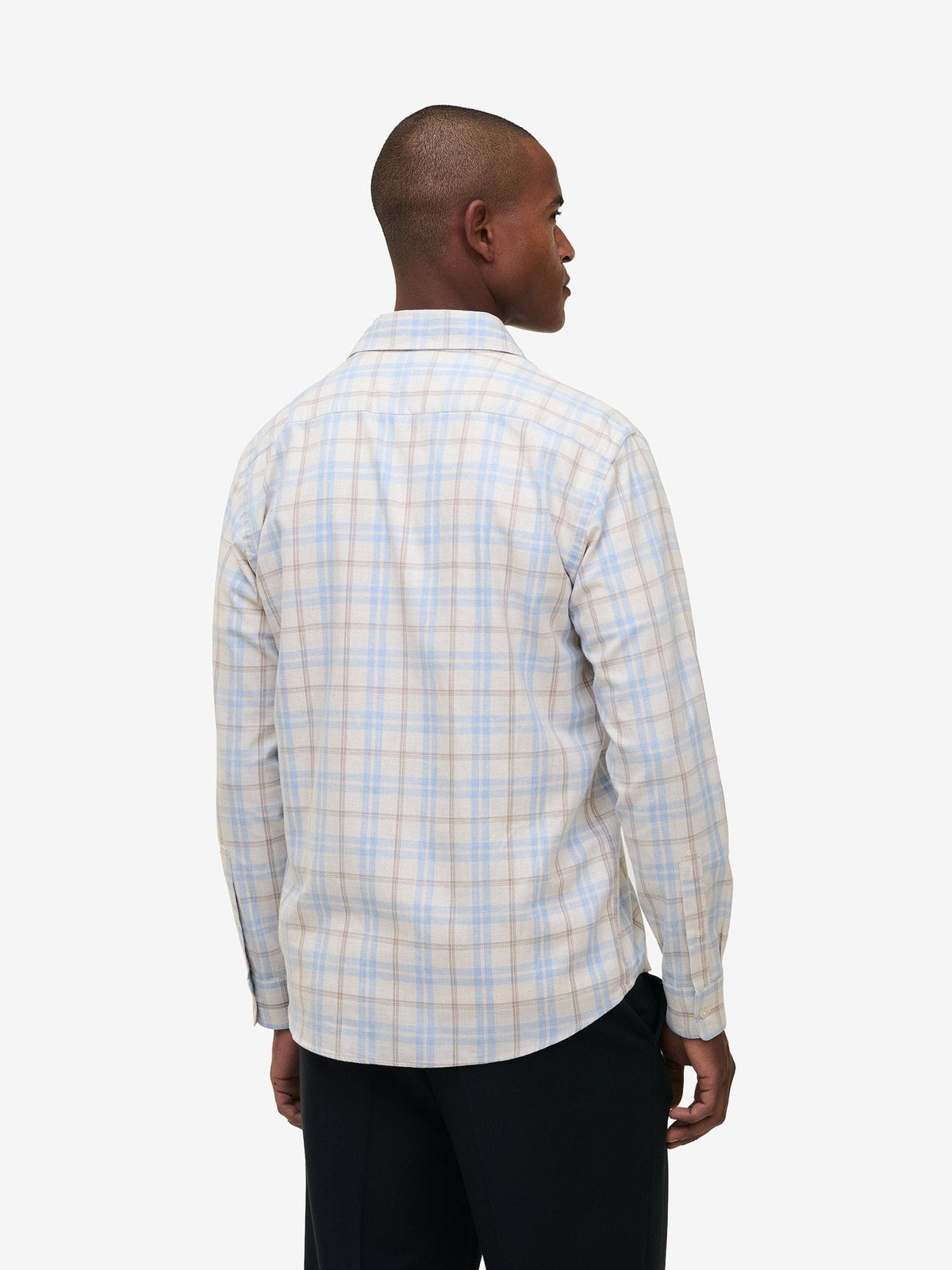 Brookvale Cotton Check Shirt – Off White - Roviane
