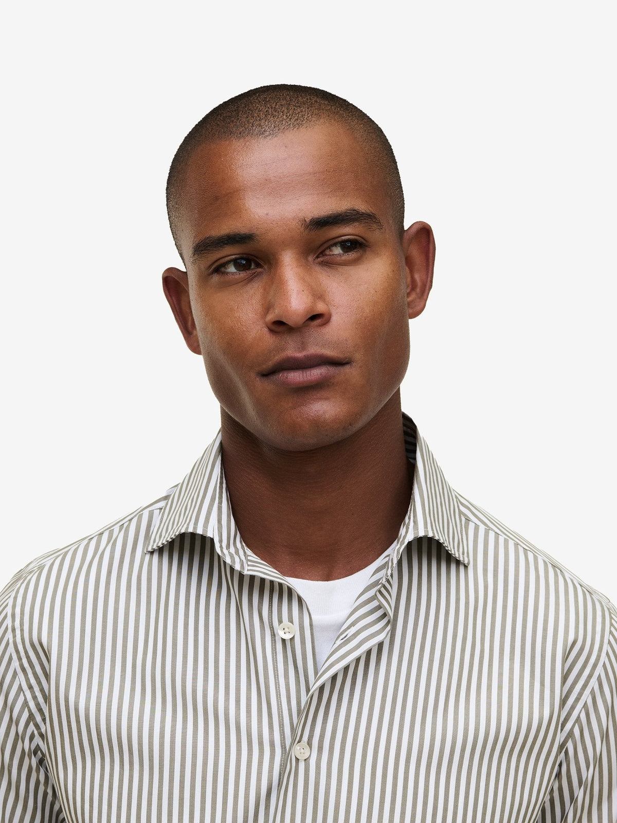 Specialist Striped Shirt – Olive - Roviane