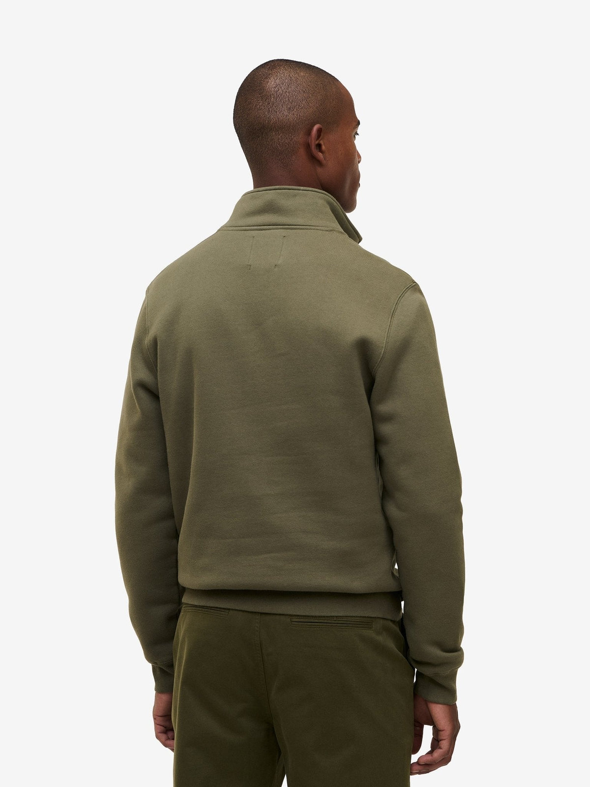 Columbia Half-Zip Sweatshirt – Dark Olive - Roviane