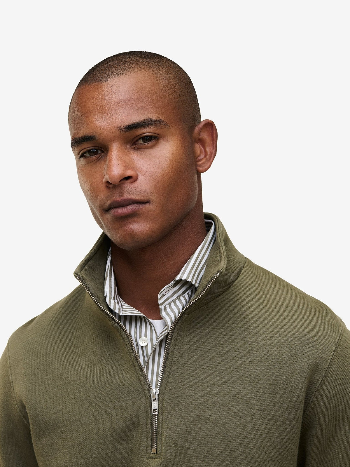 Columbia Half-Zip Sweatshirt – Dark Olive - Roviane