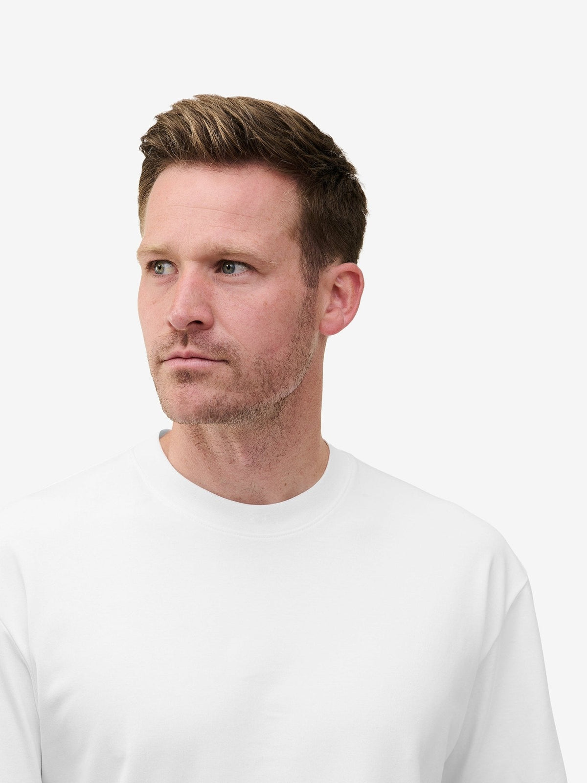 Moon Interlock Cotton T-Shirt – White - Roviane