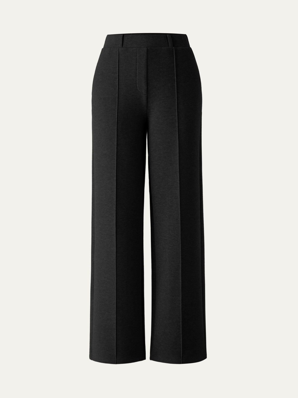 Pull-on Broek met Hoge Taille en Rechte Pijp